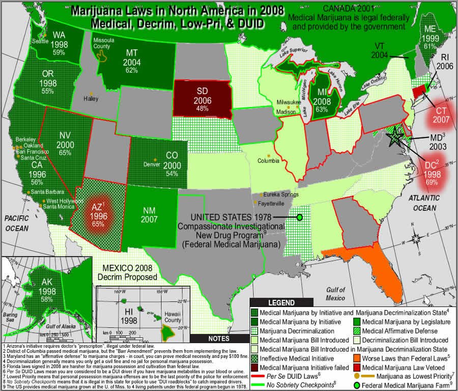 Medicial MARIJUANA state by state usa